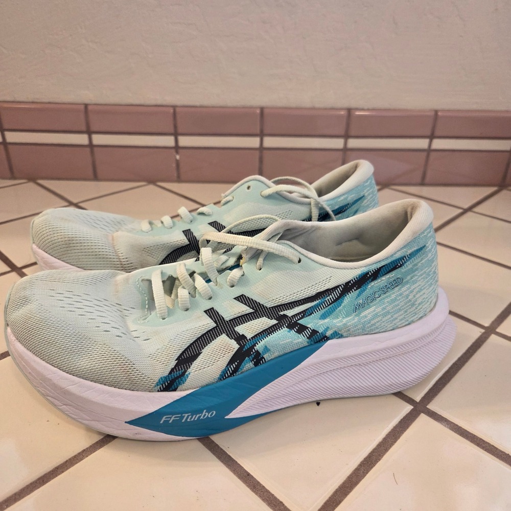 ASICS Magic Speed 3 Running Shoes Mint Blue FF Turbo 1012B518 Womens 9.5